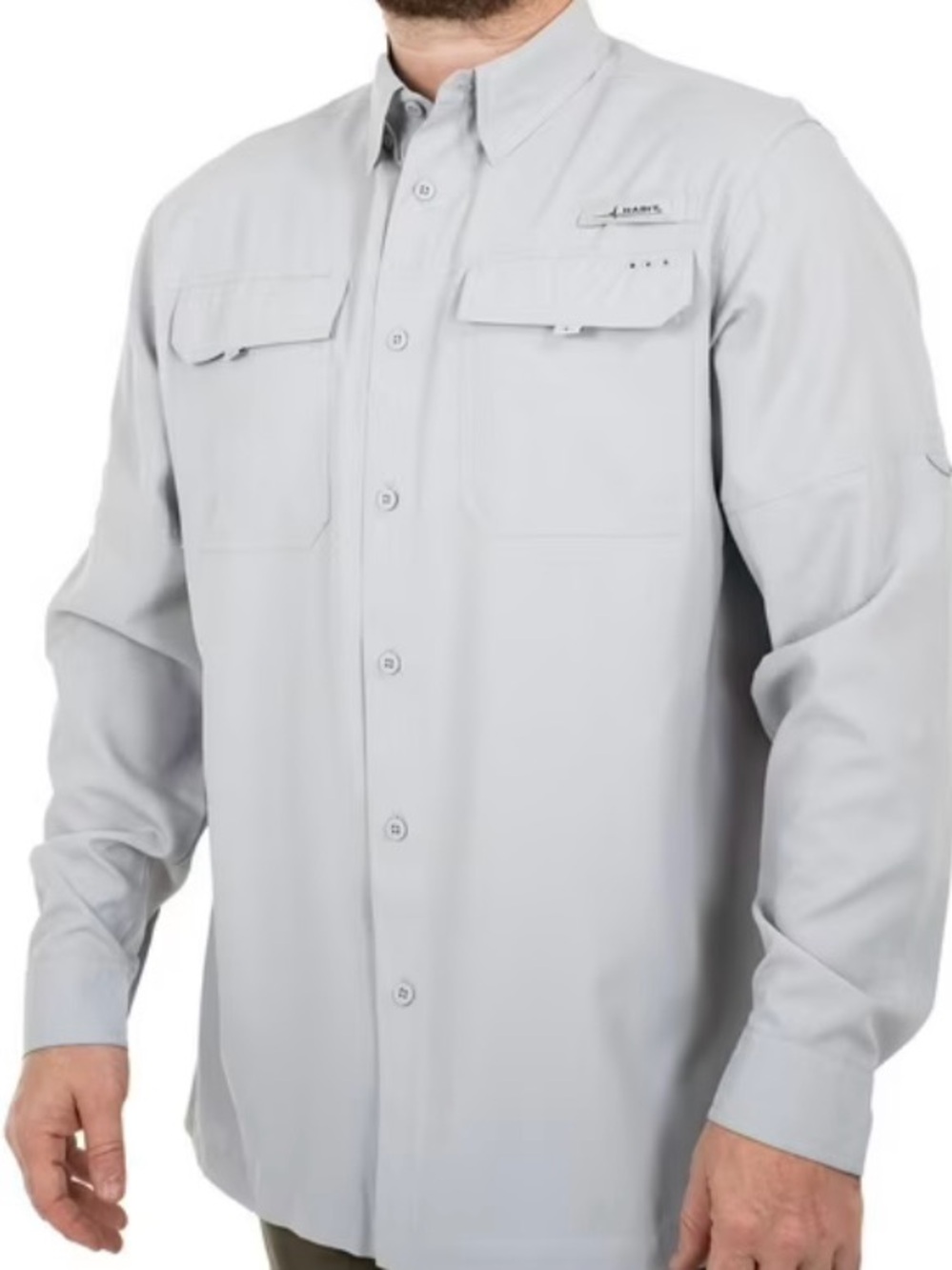 HABIT Mens 2XL Sun Protection Long Sleeve Button Front Vented Pockets Fisherman‎